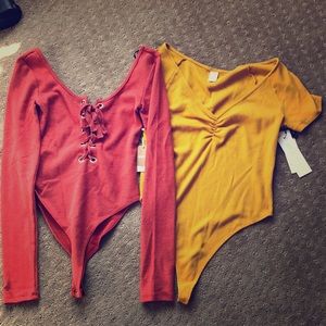 Two Fall Color Body Suits- NWT